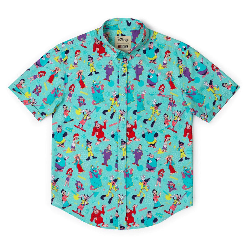 RSVLTS The Whole Goofin' Gang KUNUFLEX Short Sleeve Shirt in Blue — detail 4