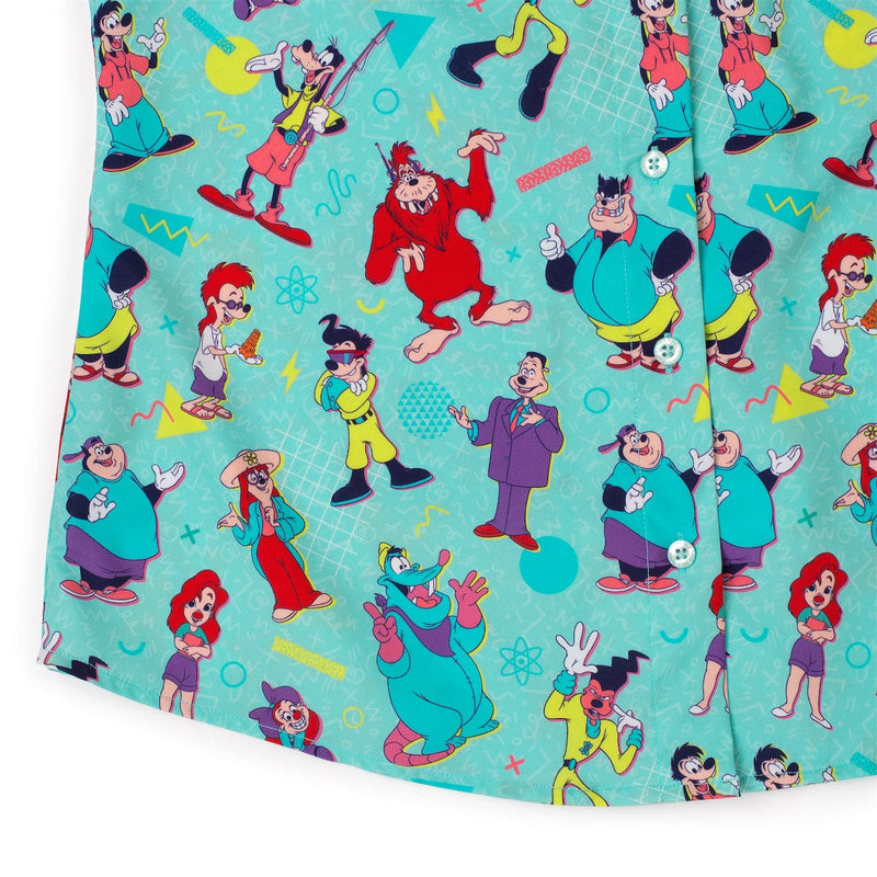 RSVLTS The Whole Goofin' Gang Women's KUNUFLEX Short Sleeve Shirt in Blue — detail 8