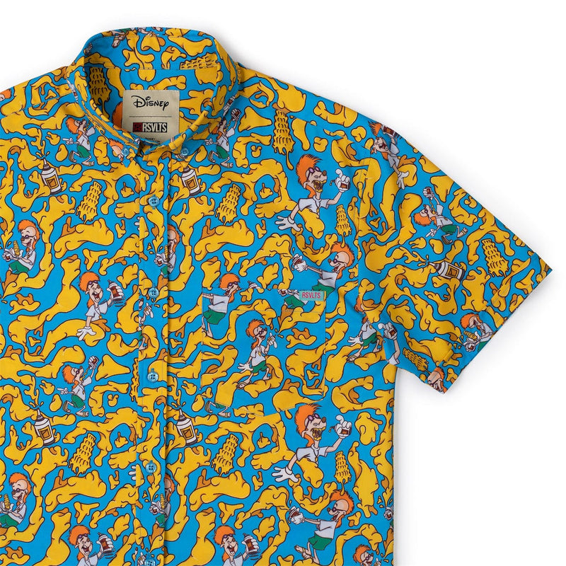 RSVLTS Chedda Whizzy! KUNUFLEX Short Sleeve Shirt in Blue — detail 2
