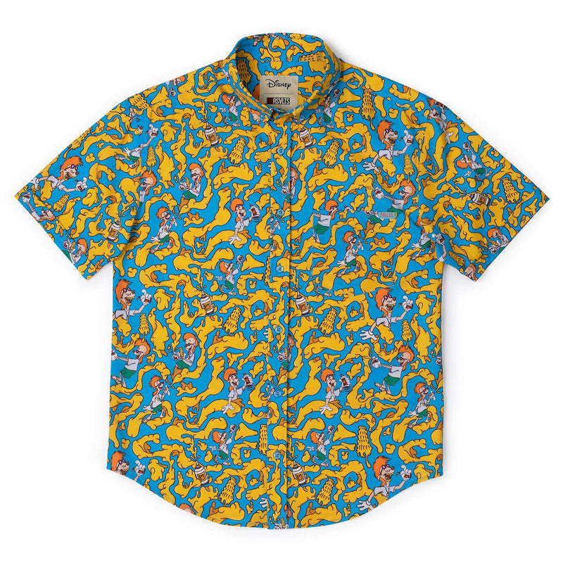 RSVLTS Chedda Whizzy! KUNUFLEX Short Sleeve Shirt in Blue — detail 4