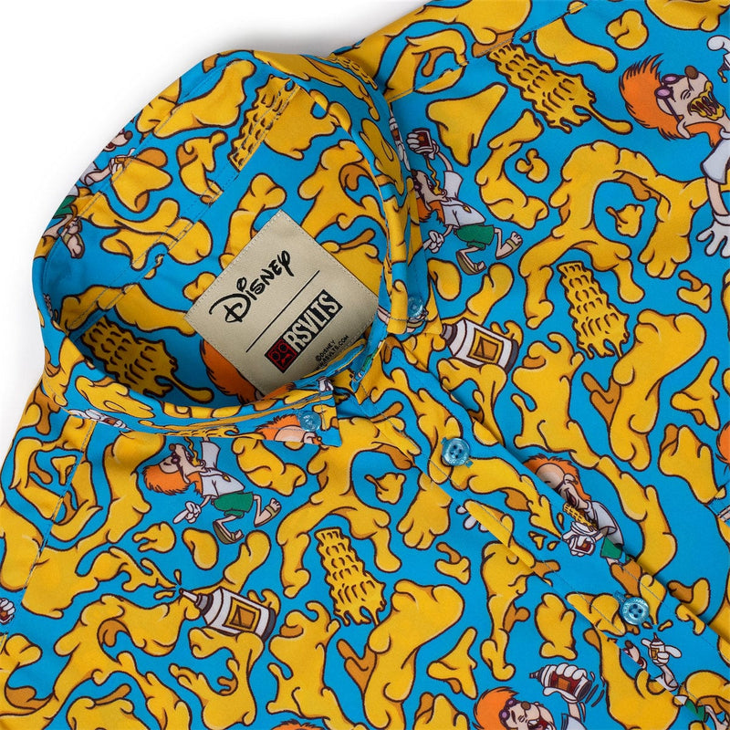 RSVLTS Chedda Whizzy! KUNUFLEX Short Sleeve Shirt in Blue — detail 6