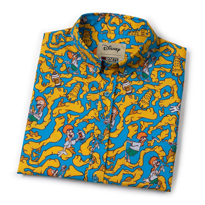 RSVLTS Chedda Whizzy! KUNUFLEX Short Sleeve Shirt in Blue — detail 8