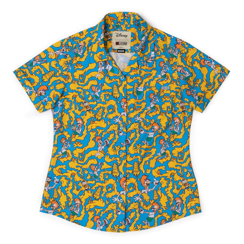 RSVLTS Chedda Whizzy! Women's KUNUFLEX Short Sleeve Shirt in Blue — detail 2