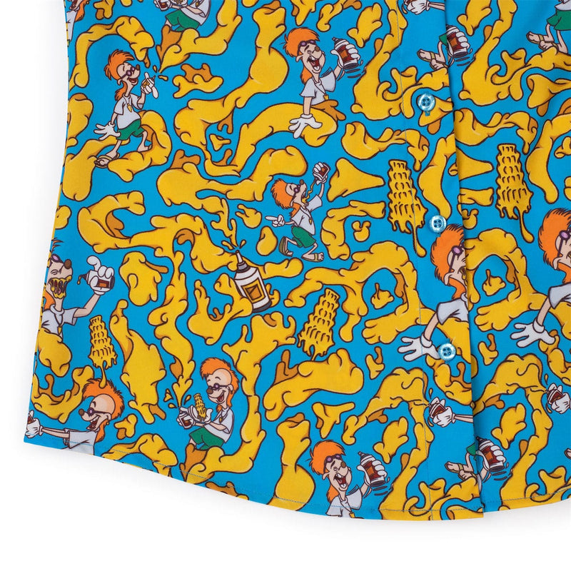 RSVLTS Chedda Whizzy! Women's KUNUFLEX Short Sleeve Shirt in Blue — detail 7