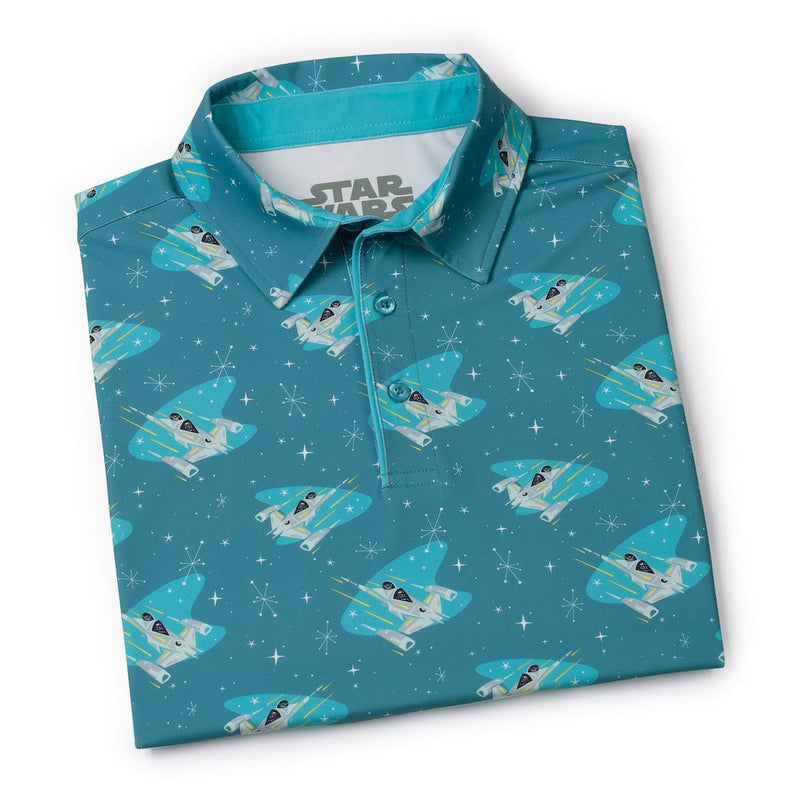 RSVLTS Mid-Century Mando All-Day Polo in Blue — detail 7