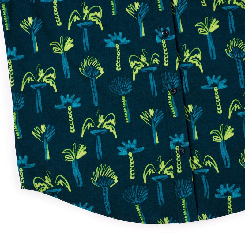 RSVLTS Neon Palmies KUNUFLEX Short Sleeve Shirt in Green — detail 7