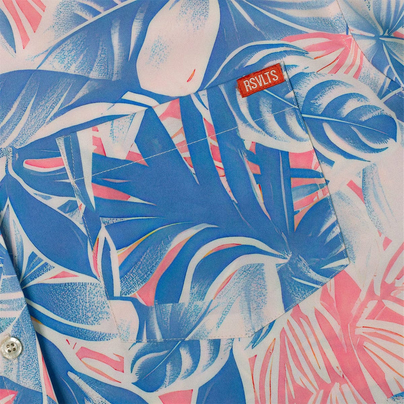 RSVLTS Tropical Shade KUNUFLEX Short Sleeve Shirt in Blue — detail 5