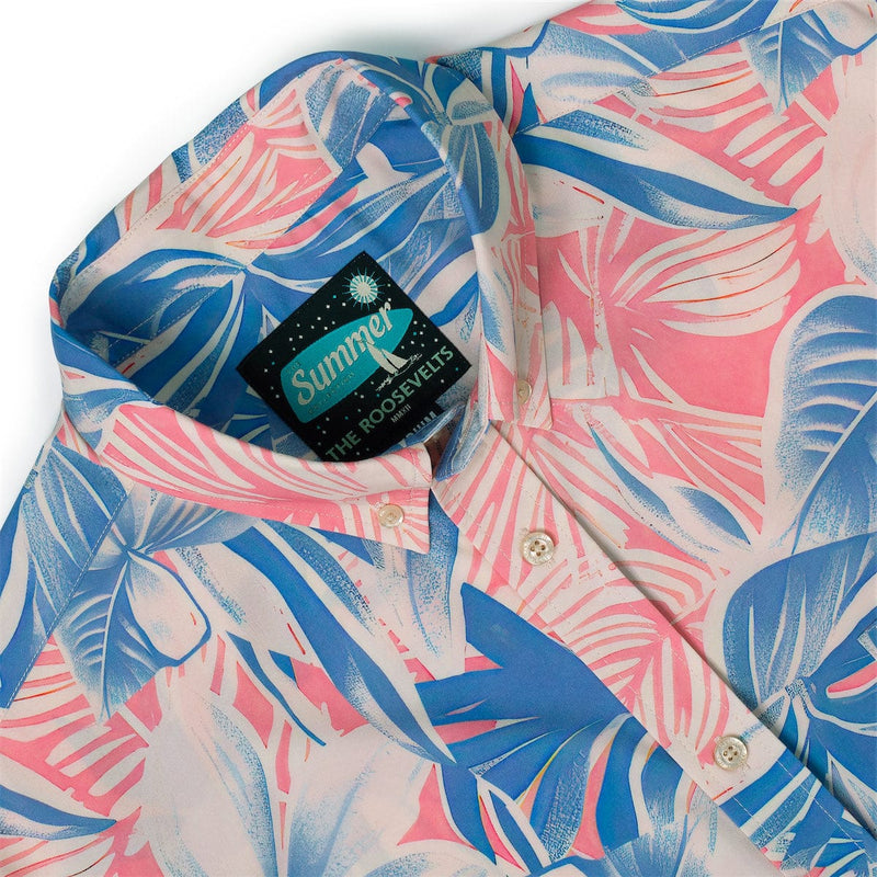 RSVLTS Tropical Shade KUNUFLEX Short Sleeve Shirt in Blue — detail 7