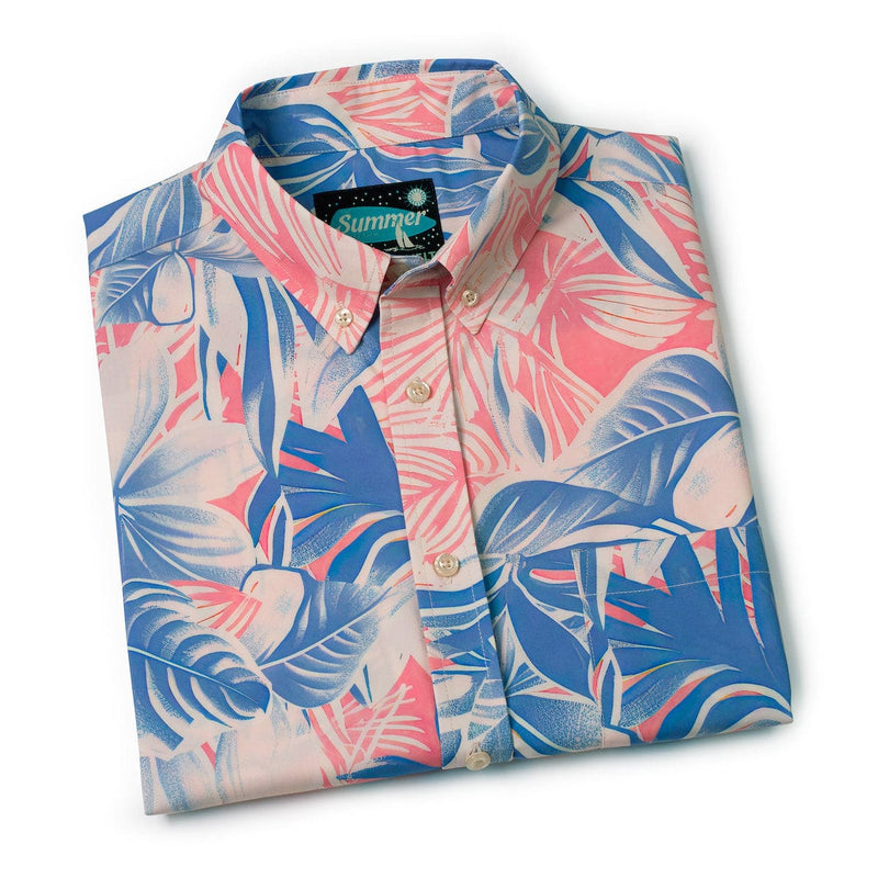 RSVLTS Tropical Shade KUNUFLEX Short Sleeve Shirt in Blue — detail 8