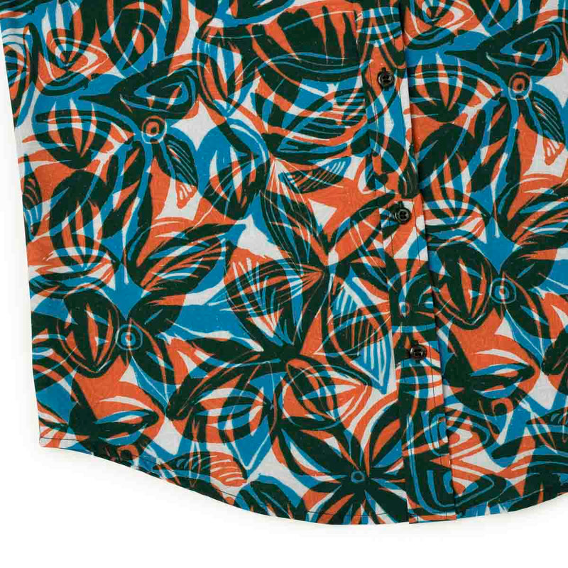 RSVLTS Tapa the World KUNUFLEX Short Sleeve Shirt in Blue — detail 7