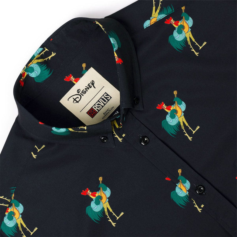 RSVLTS Oo-De-Lally KUNUFLEX Short Sleeve Shirt in Black — detail 4