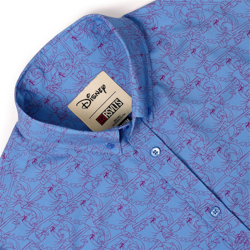 RSVLTS Seize Them! KUNUFLEX Short Sleeve Shirt in Blue — detail 5