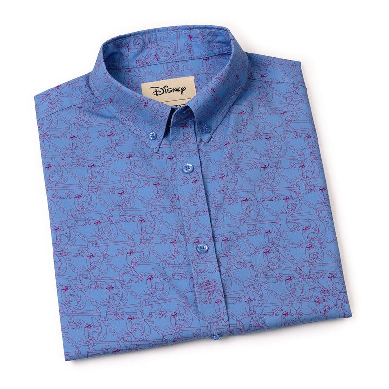 RSVLTS Seize Them! KUNUFLEX Short Sleeve Shirt in Blue — detail 7