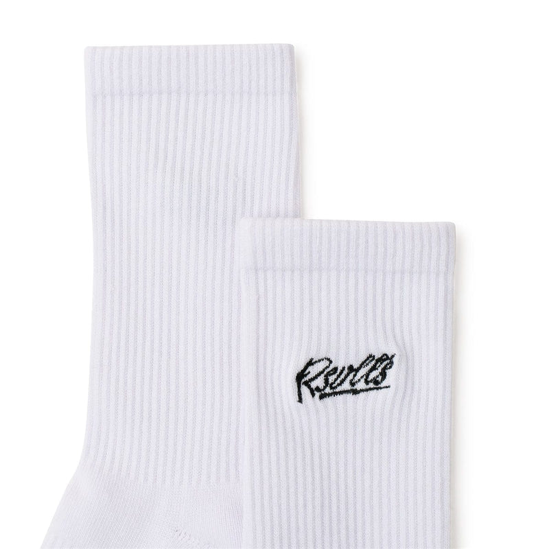 RSVLTS The Bolt (White) Crew Socks in White — detail 2