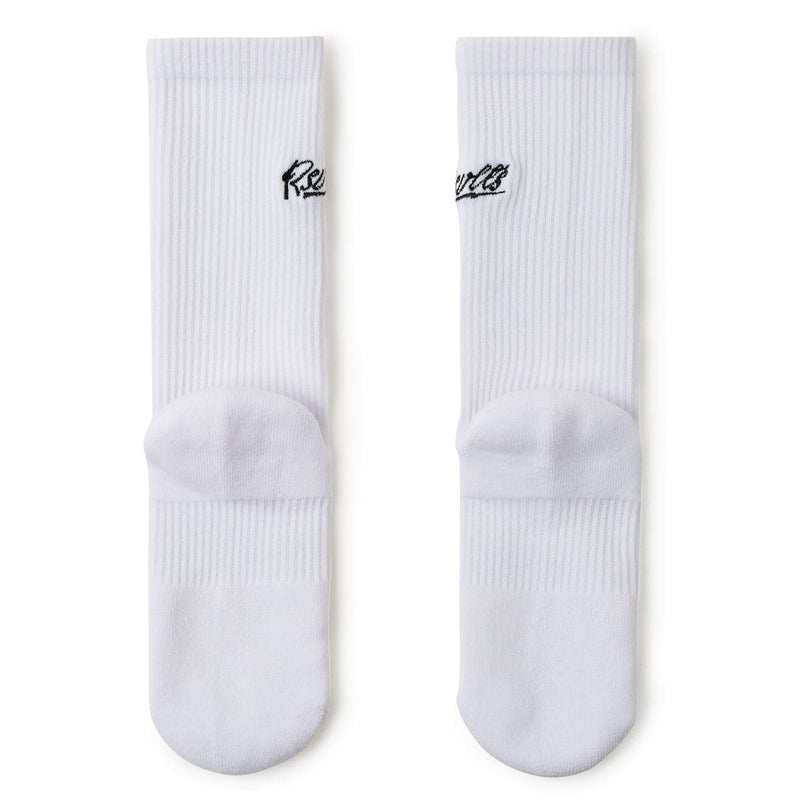 RSVLTS The Bolt (White) Crew Socks in White — detail 3