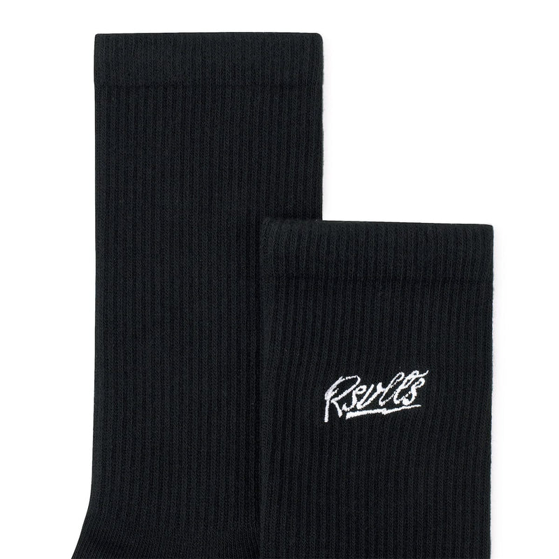 RSVLTS The Bolt (Black) Crew Socks in Black — detail 2