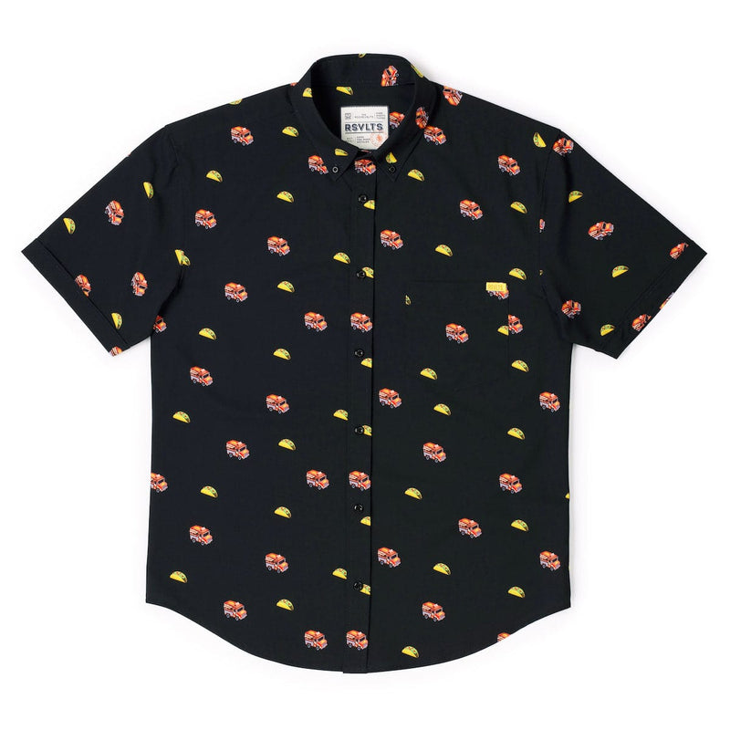 RSVLTS Guac 'n' Roll KUNUFLEX Short Sleeve Shirt in Black — detail 3
