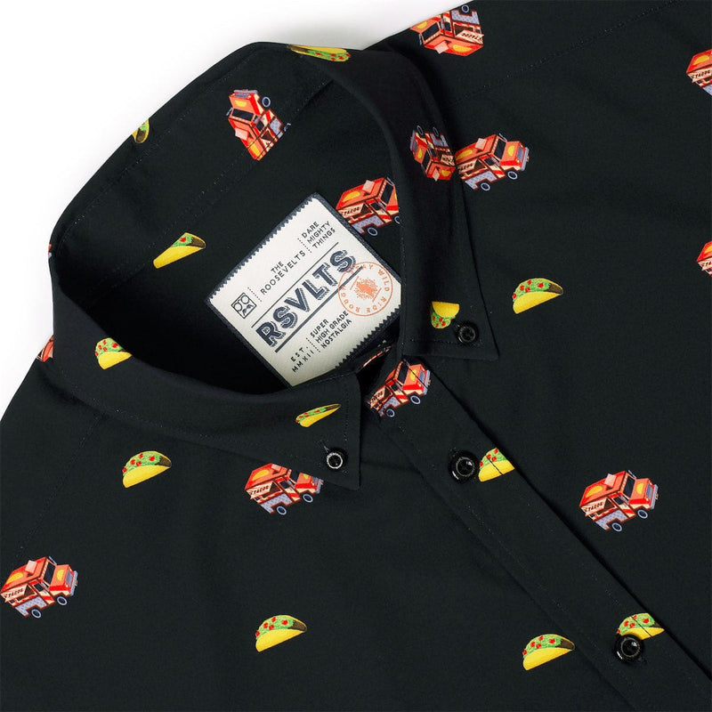 RSVLTS Guac 'n' Roll KUNUFLEX Short Sleeve Shirt in Black — detail 4