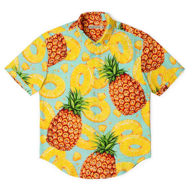 RSVLTS Pineapple Express Bamboo Short Sleeve Shirt in Orange — detail 3