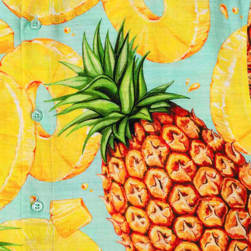 RSVLTS Pineapple Express Bamboo Short Sleeve Shirt in Orange — detail 5