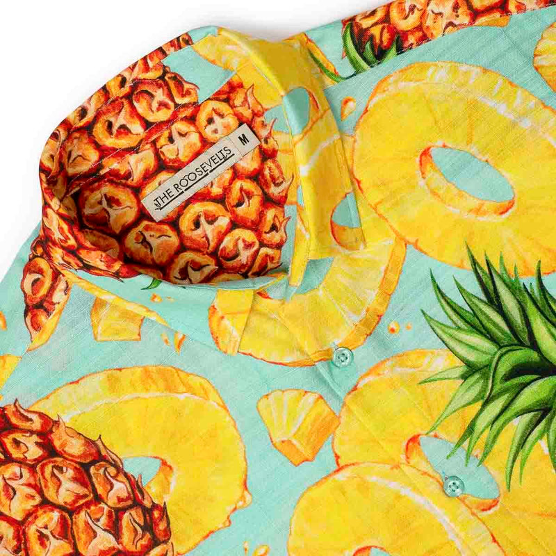 RSVLTS Pineapple Express Bamboo Short Sleeve Shirt in Orange — detail 6