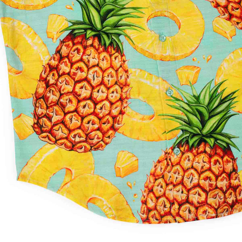 RSVLTS Pineapple Express Bamboo Short Sleeve Shirt in Orange — detail 7