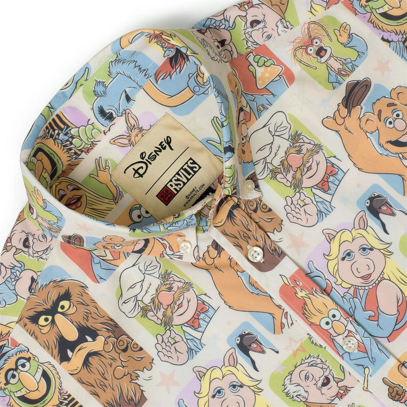 RSVLTS Time to Meet the Muppets KUNUFLEX Short Sleeve Shirt in Multicolor — detail 3