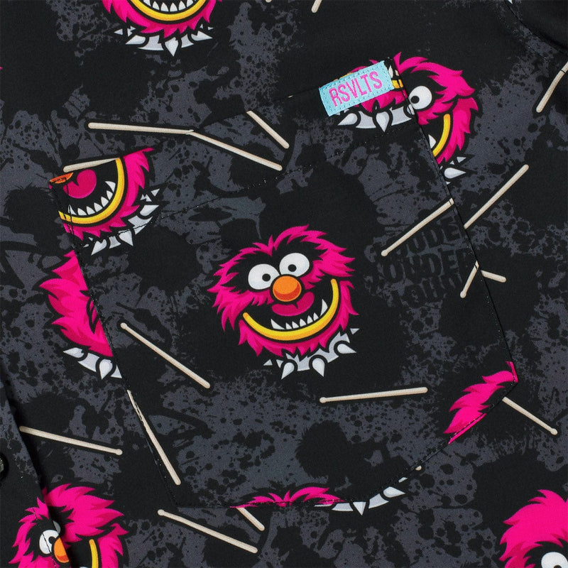 RSVLTS RAHHHHH!!! KUNUFLEX Short Sleeve Shirt in Black — detail 2
