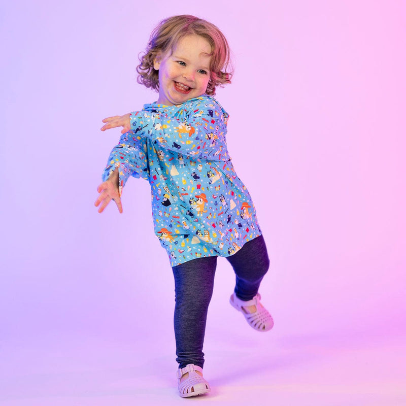 RSVLTS Beach Day Preschool Performance Hoodie in Blue — front view