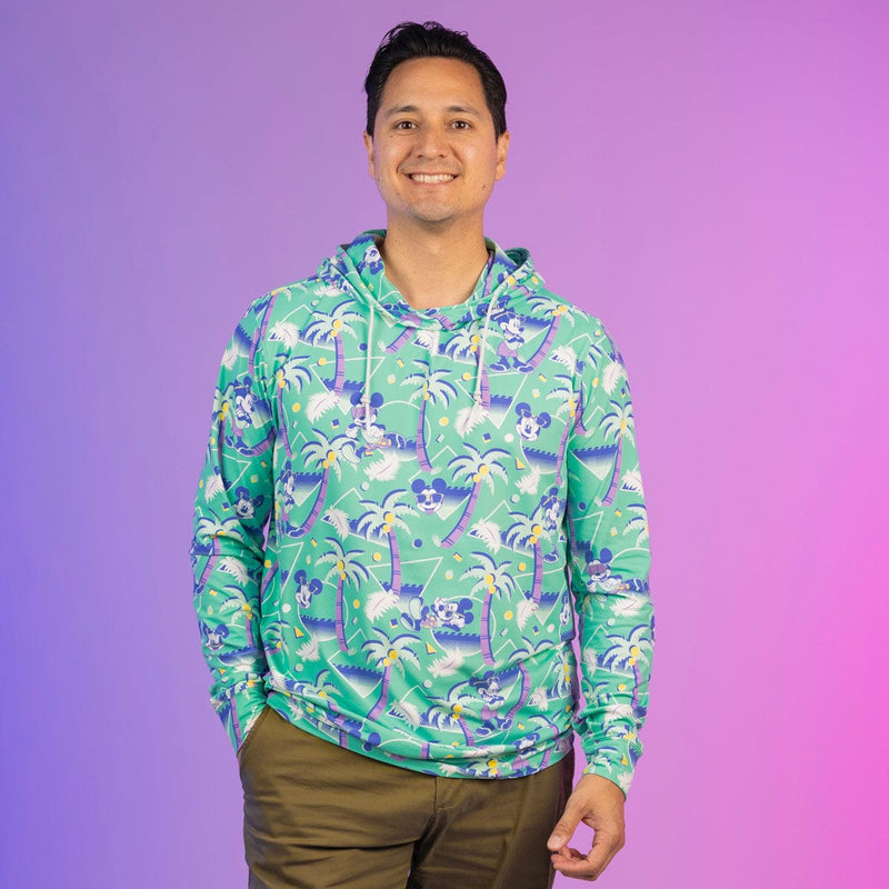 RSVLTS Cabana Mickey Performance Hoodie in Green — detail 2