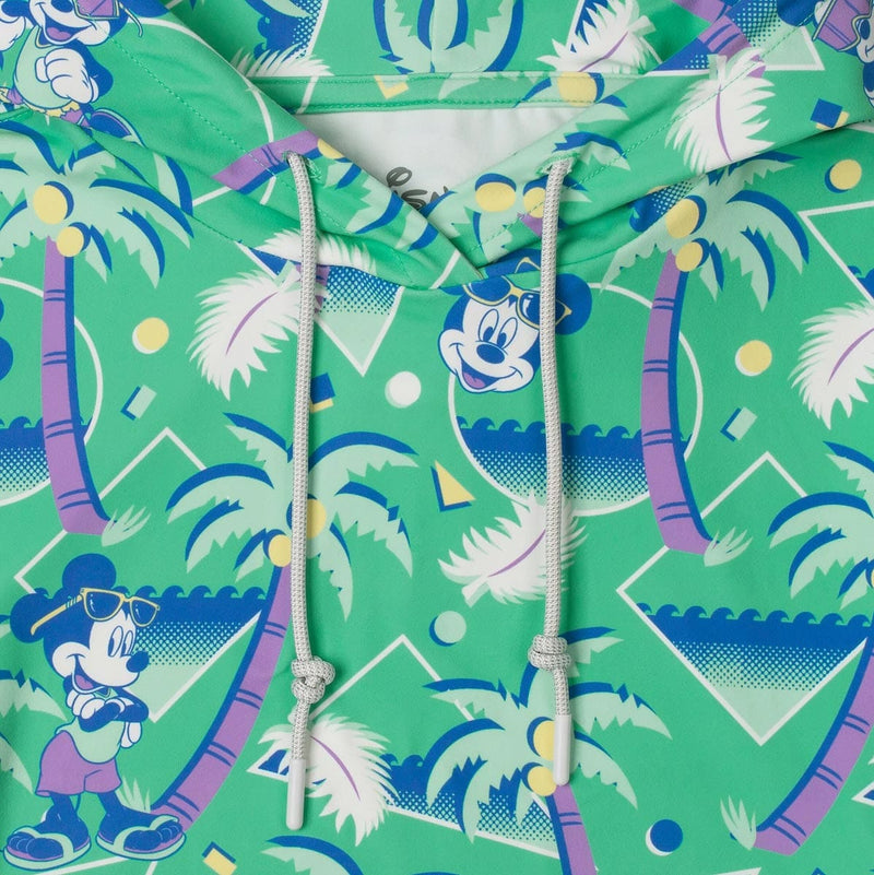 RSVLTS Cabana Mickey Youth Performance Hoodie in Green — detail 2