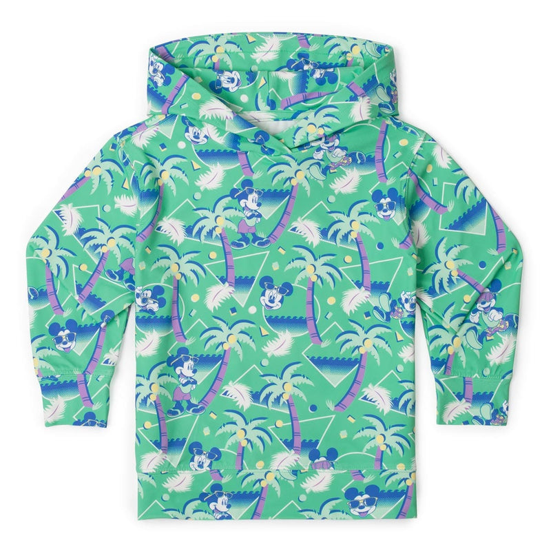 RSVLTS Cabana Mickey Preschool Performance Hoodie in Green — front view