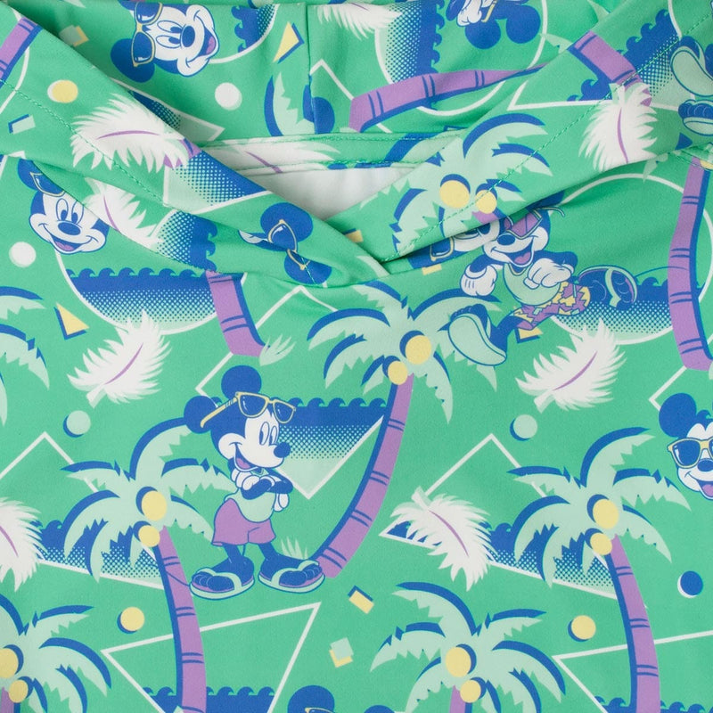 RSVLTS Cabana Mickey Preschool Performance Hoodie in Green — detail 2