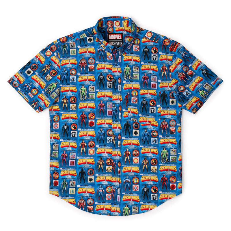 RSVLTS Secret Shields KUNUFLEX Short Sleeve Shirt in Blue — detail 4
