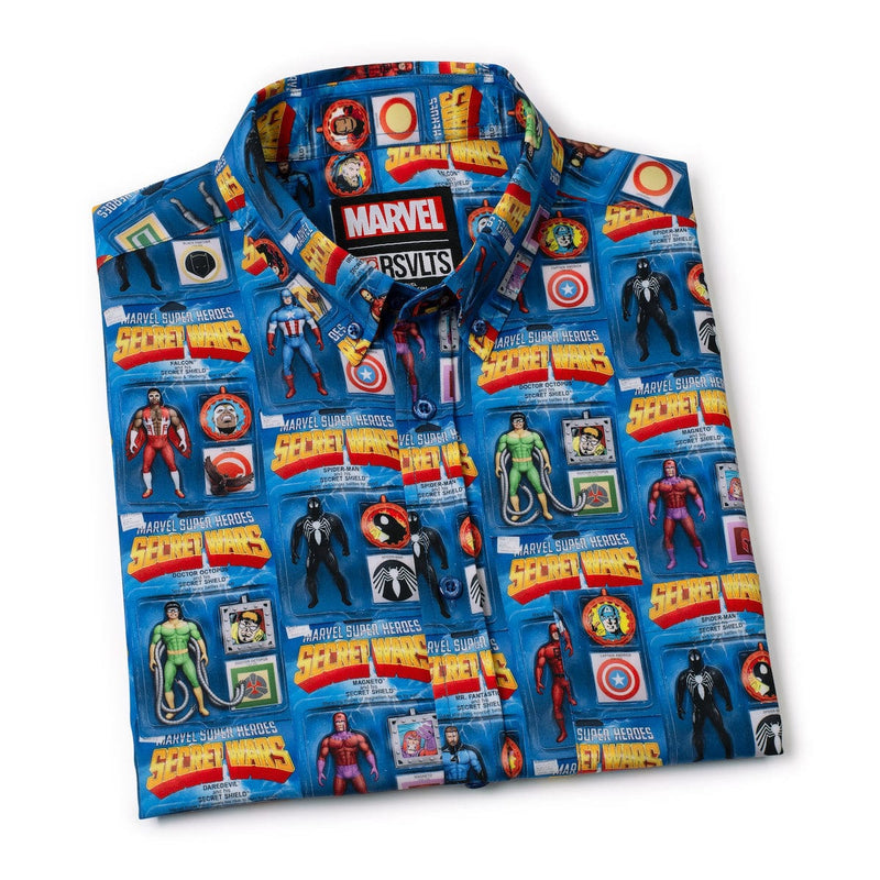 RSVLTS Secret Shields KUNUFLEX Short Sleeve Shirt in Blue — detail 8