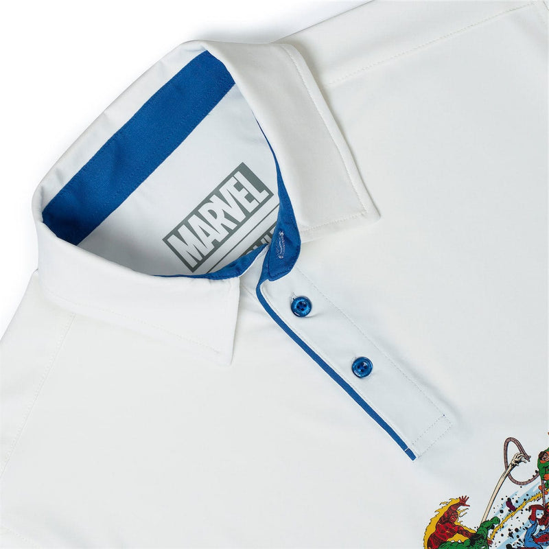 RSVLTS Clash of the Cosmos All-Day Polo in White — detail 4