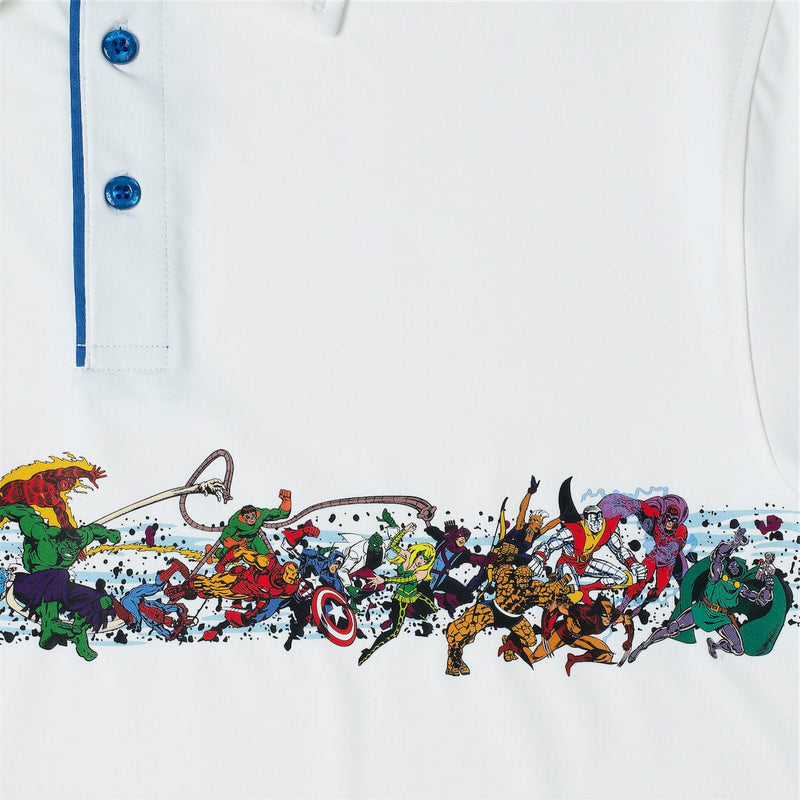 RSVLTS Clash of the Cosmos All-Day Polo in White — detail 5