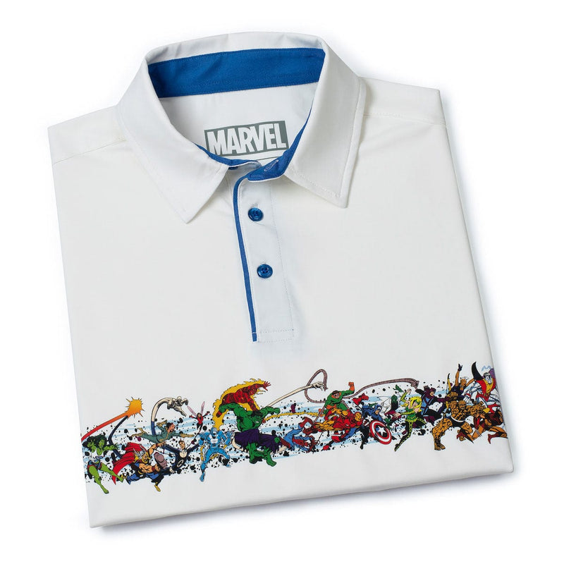 RSVLTS Clash of the Cosmos All-Day Polo in White — detail 6