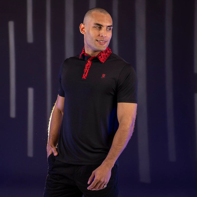 RSVLTS Maul Markings All-Day Polo in Black — detail 3
