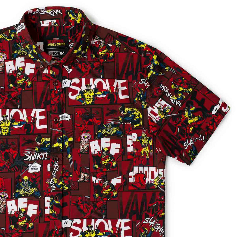 RSVLTS Snikts & Smooches KUNUFLEX Short Sleeve Shirt in Multicolor — detail 2