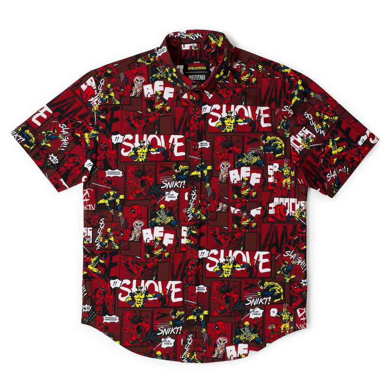 RSVLTS Snikts & Smooches KUNUFLEX Short Sleeve Shirt in Multicolor — detail 4