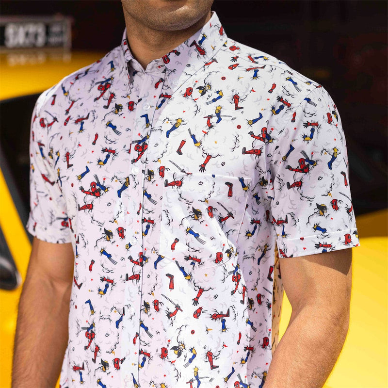 RSVLTS This Is So Us KUNUFLEX Short Sleeve Shirt in Multicolor — front view