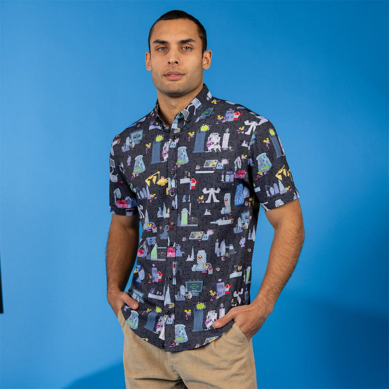 RSVLTS DEE DEE KUNUFLEX Short Sleeve Shirt in Black — detail 2