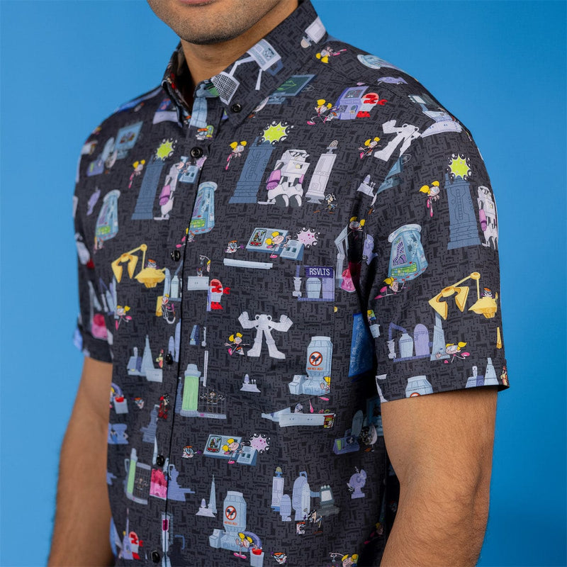 RSVLTS DEE DEE KUNUFLEX Short Sleeve Shirt in Black — detail 3