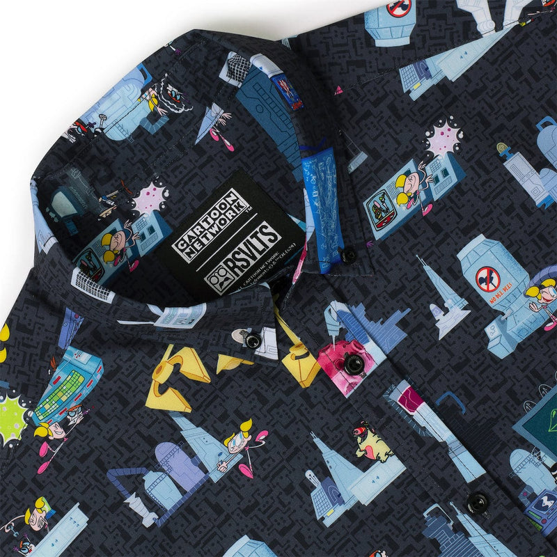 RSVLTS DEE DEE KUNUFLEX Short Sleeve Shirt in Black — detail 4