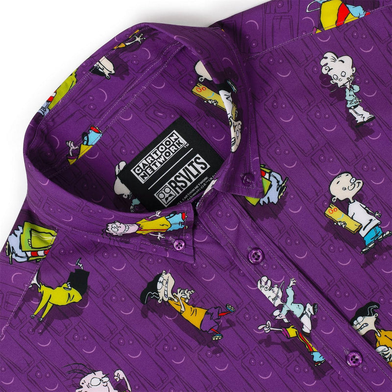 RSVLTS The Eds n Friends KUNUFLEX Short Sleeve Shirt in Purple — detail 3