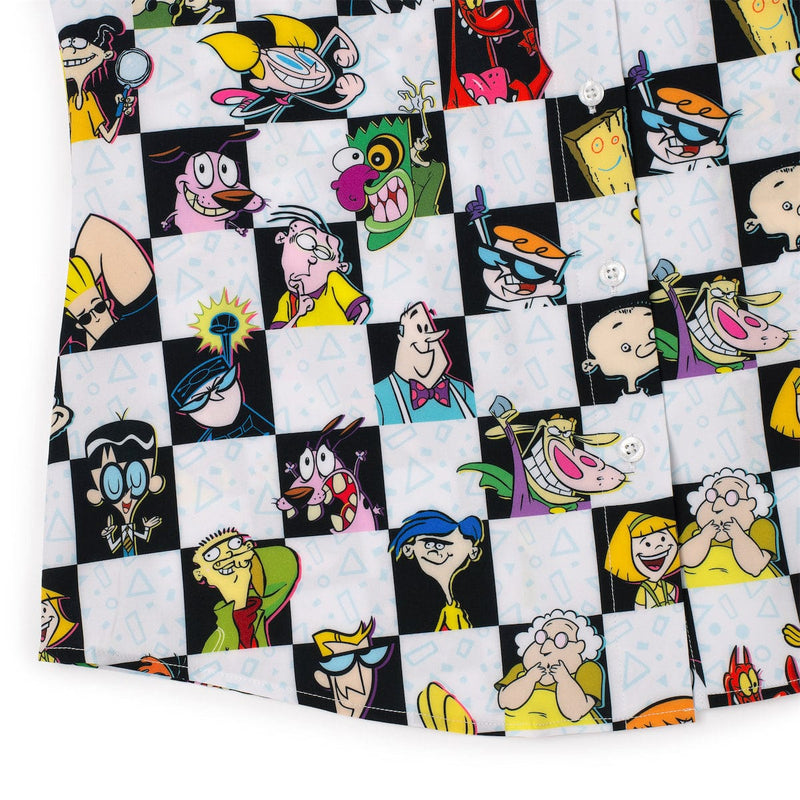 RSVLTS Cartoon Cartoons! Women's KUNUFLEX Short Sleeve Shirt in Black — detail 3