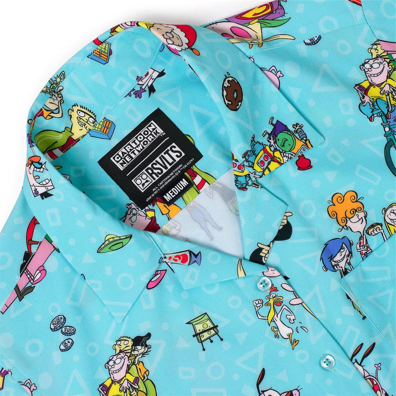 RSVLTS Friday Lineup Women's KUNUFLEX Short Sleeve Shirt in Blue — detail 4
