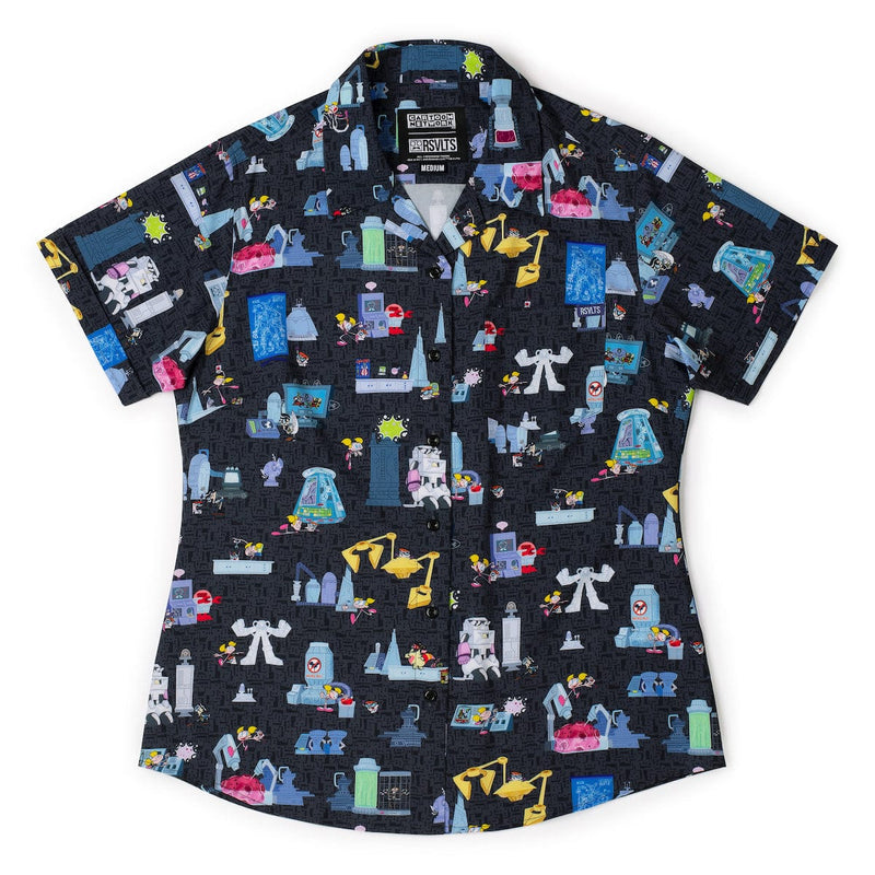 RSVLTS DEE DEE Women's KUNUFLEX Short Sleeve Shirt in Black — detail 3