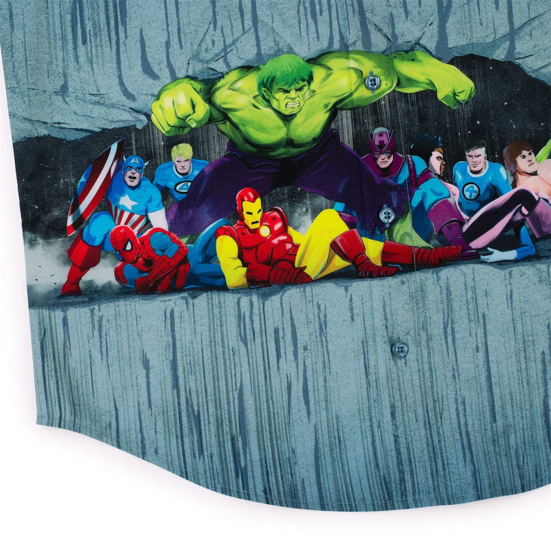 RSVLTS HULK SAVE!!! KUNUFLEX Short Sleeve Shirt in Blue — detail 5
